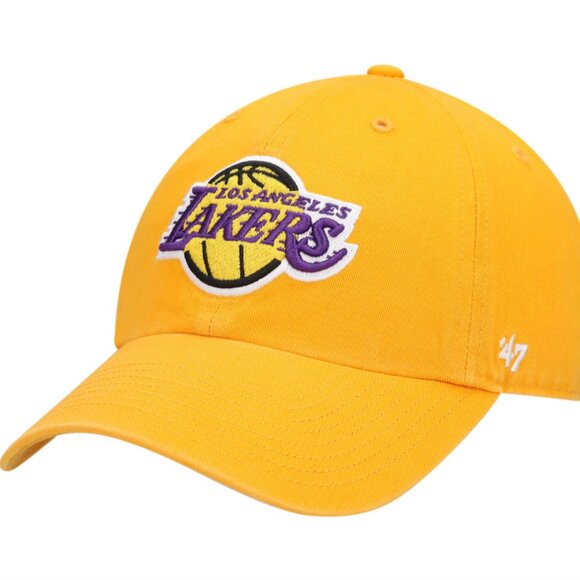 NWOT! Men's Los Angeles Lakers '47 Gold Clean Up Adjustable Hat - Picture 1 of 4
